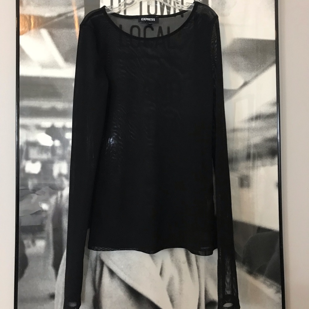 Express Mesh Long Sleeve Top